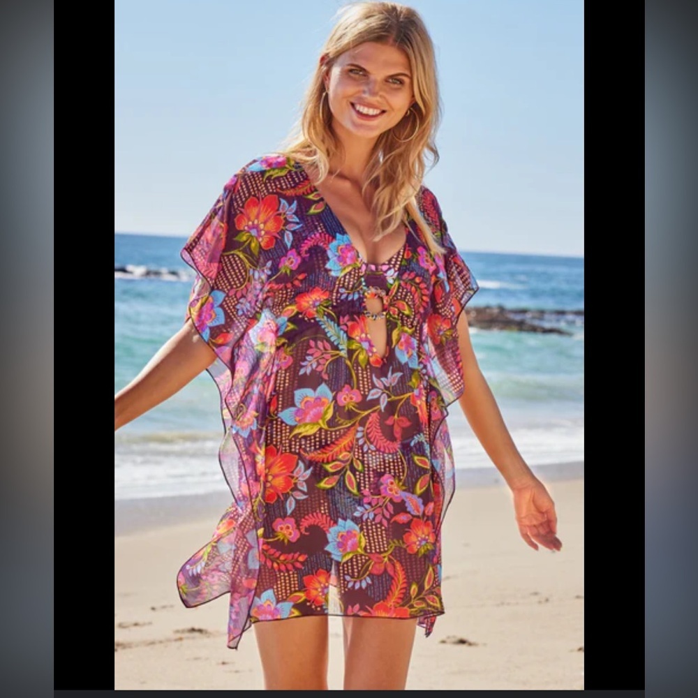 BECCA Multicolor Floral Swim Coverup